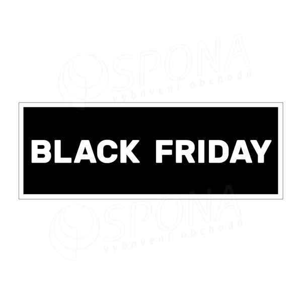 Papírový banner, SKONTO 650 x 240 mm, "BLACK FRIDAY", černý, bílý tisk, 4 ks