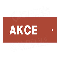 Papírové visačky, typ 50105, 105x48 mm, potisk "AKCE", červené, 100ks