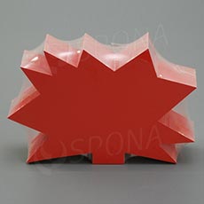 Papírové visačky DREAMER "ježek" 120 x 80 mm, červené, 90 ks