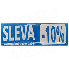 Papírový banner, plakát SKONTO 700x250 mm, "SLEVA -10%", barevný, 5ks