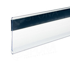 Cenovková lišta magnetická, 40 x 1000 mm, průhledná