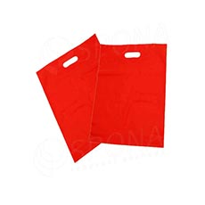 Igelitová taška LDPE, 20 x 30+5 cm, červená, 1 ks