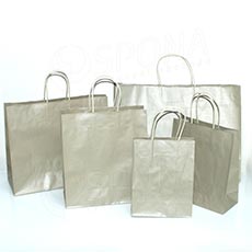 Dárková papírová taška PLATINA, 19 x 9 x 25 x 6 cm