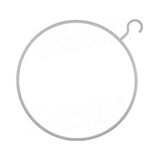 Plastová ramínka "kruh", průměr 37 cm, bílá, 1 ks