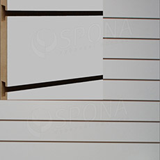 SLAT drážkový panel 120x120cm,11 drážek, rozteč 10cm,bez insertů, bílý