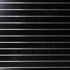 SLAT drážkový panel 120x120cm,11 drážek, rozteč 10cm,bez insertů, černý