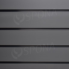 SLAT drážkový panel terminal 240 x 120 cm, 11 drážek, rozteč 10 cm, bez insertů, antracit