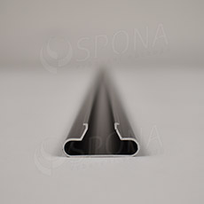SLAT insert / lišta do drážky, profil T, hliník 0,85 mm, délka 120 cm, eloxovaný, zakulacený, černý